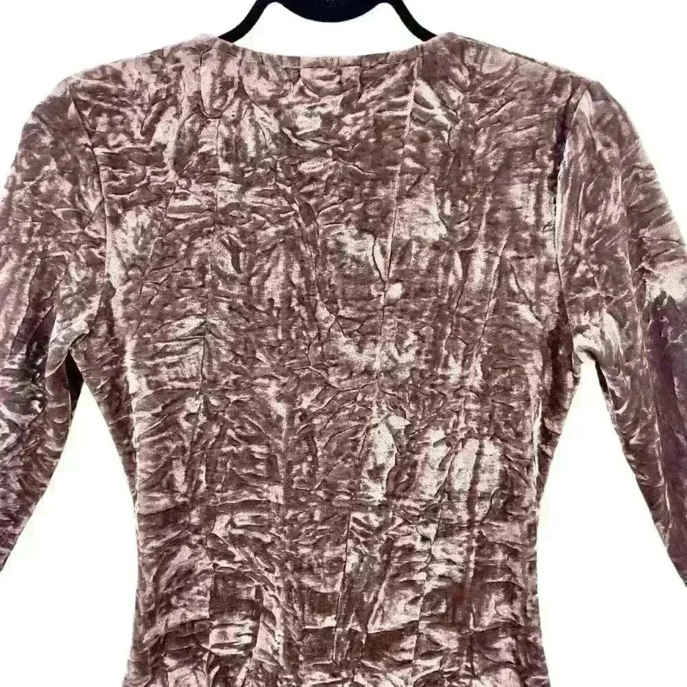 Makers of Dreams Velvet Bodysuit M, Plunge Neck, Twist Front, Boho Chic Sexy Top - Picture 10 of 16